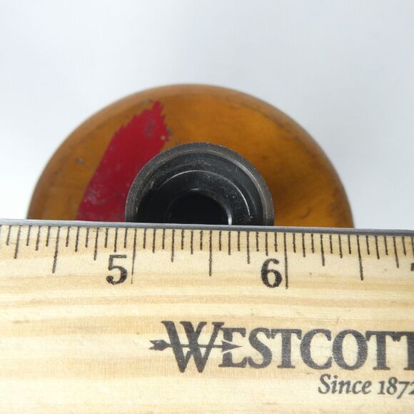 Wooden Spool Lamp Vintage Repurposed Bobbin Primitive 11" Tall - Picture 10 of 10